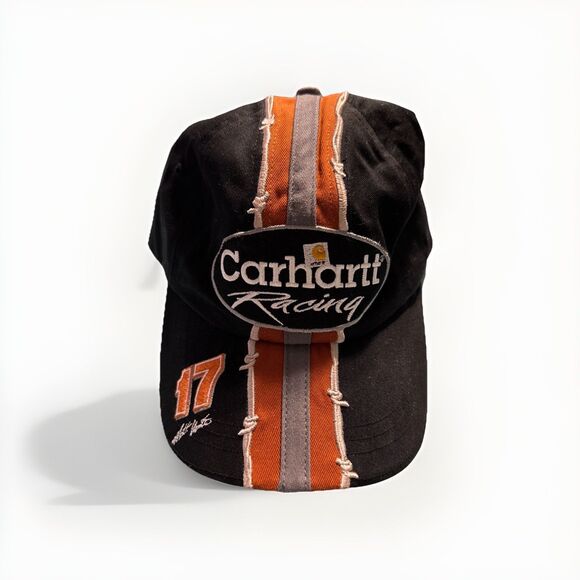 Matt Kenseth Roush Racing #17 Carhartt Hat Cap Mens Black White NASCAR  Vintage - Picture 1 of 9